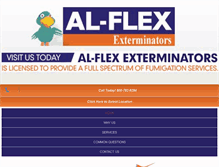 Tablet Screenshot of alflexexterminators.com
